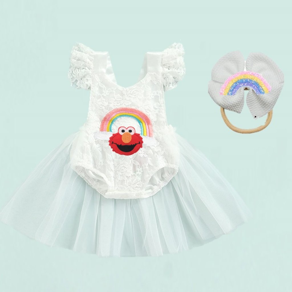Elmo Dress Elmo Romper Sunsuit Elmo Birthday Sesame Street Outfit